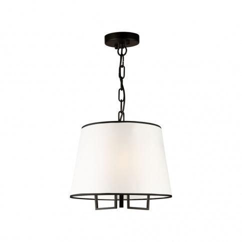 Black Frame with Fabric Shade Pendant - LV LIGHTING