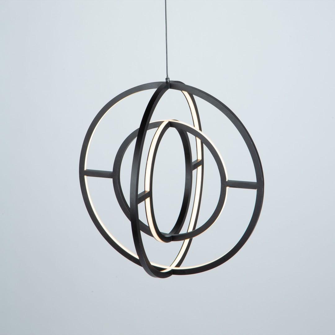 LED Black Ring Frame with Acrylic Diffuser Chandelier - LV LIGHTING
