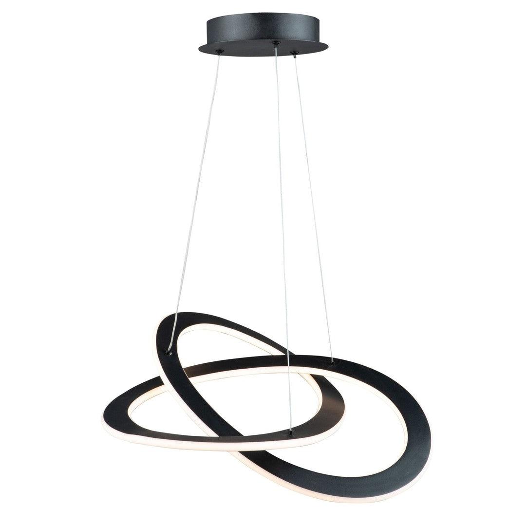 LED Black Twisted Ring with Acrylic Diffuser Chandelier - LV LIGHTING
