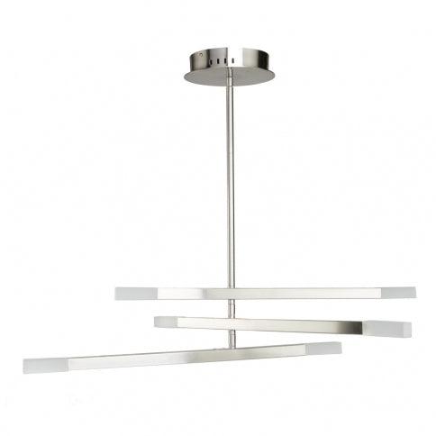 LED Satin Nickel Adjustable Arm Chandelier - LV LIGHTING