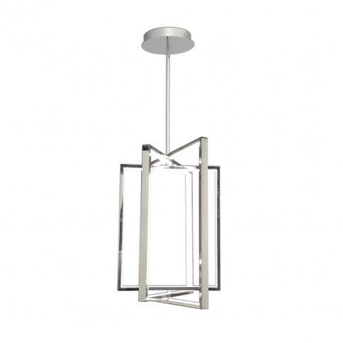 LED Chrome Adjustable Rectangular Frame Chandelier - LV LIGHTING