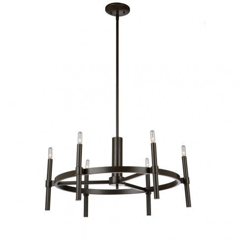 Steel Ring Frame with Rod Chandelier