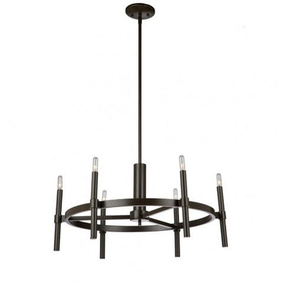 Steel Ring Frame with Rod Chandelier