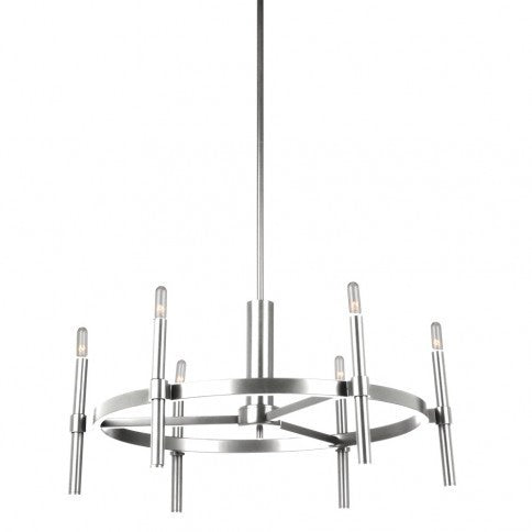 Steel Ring Frame with Rod Chandelier