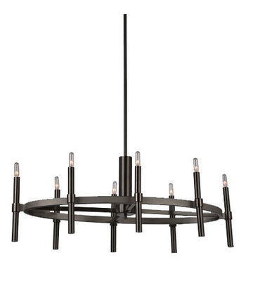 Steel Oval Ring with Rod Chandelier