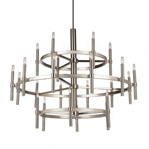 Steel Ring with Rod 3 Tier Chandelier