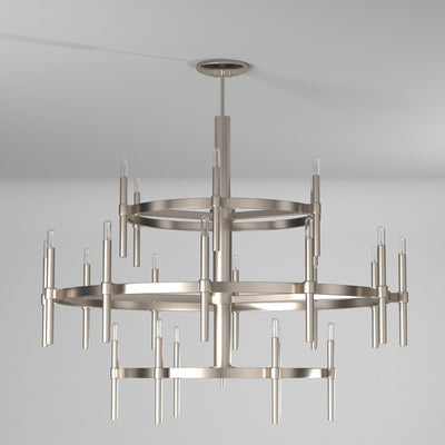 Steel Ring with Rod 3 Tier Chandelier