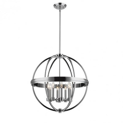 Steel Orbit Globe Frame Chandelier