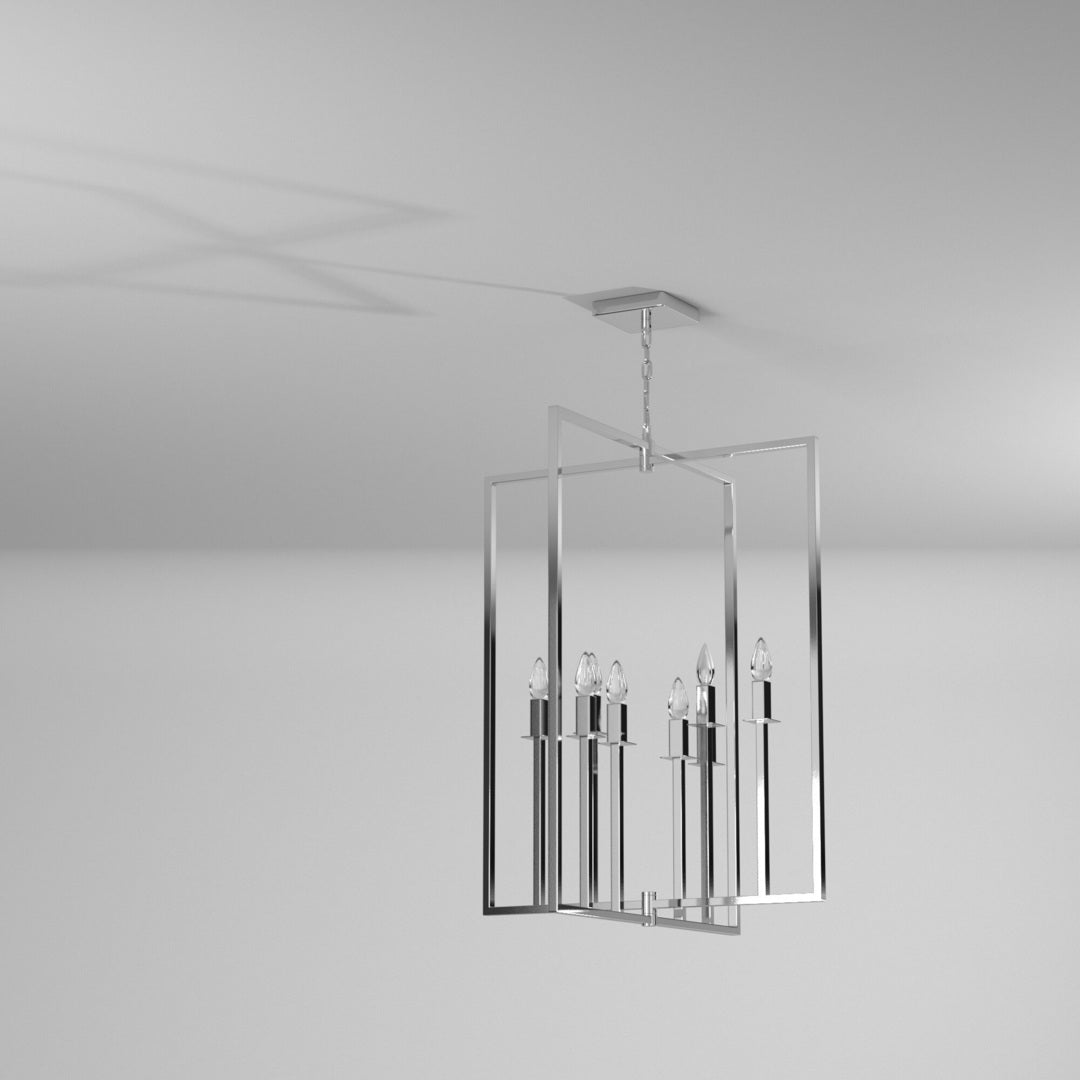 Steel Rectangular Frame Pendant / Chandelier