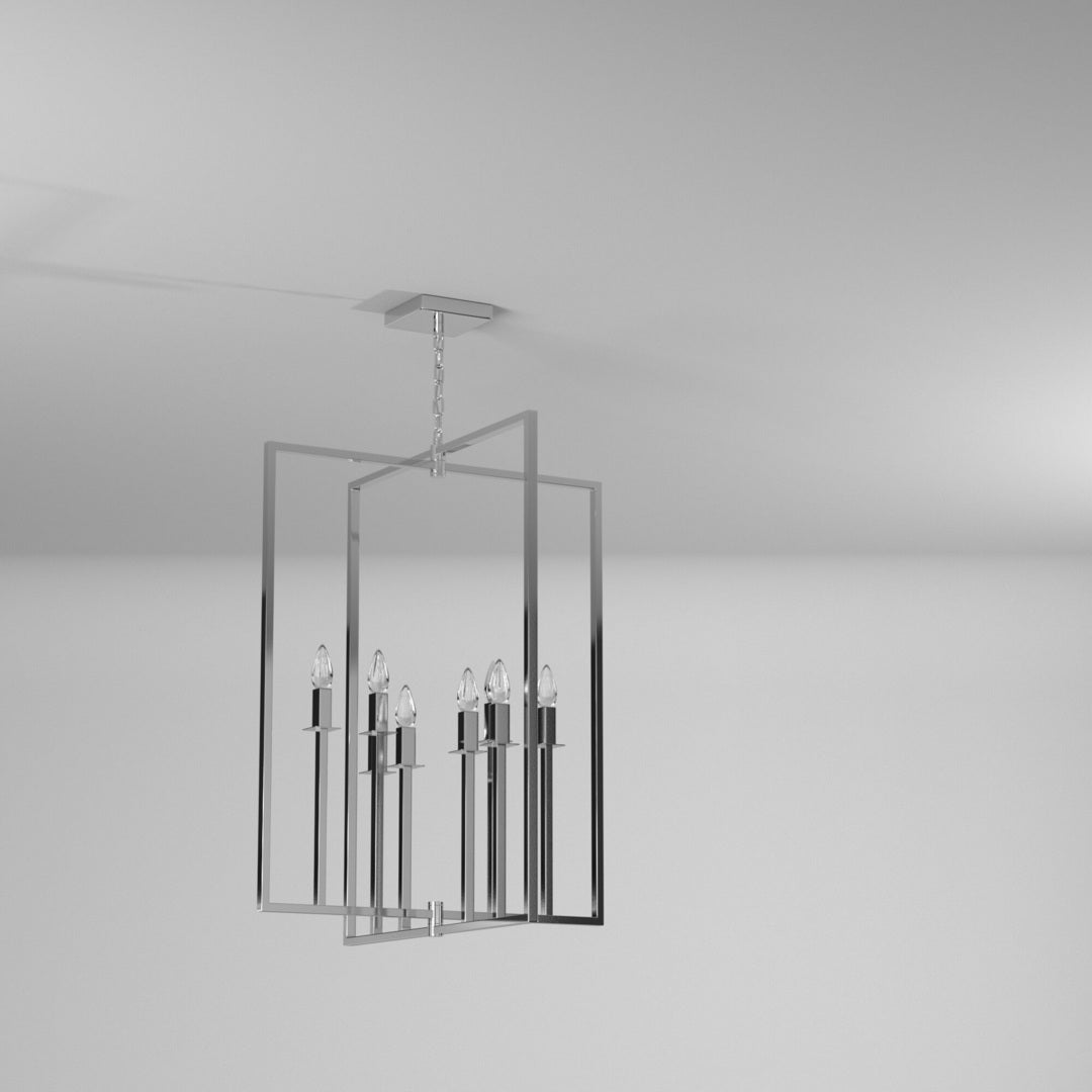 Steel Rectangular Frame Pendant / Chandelier