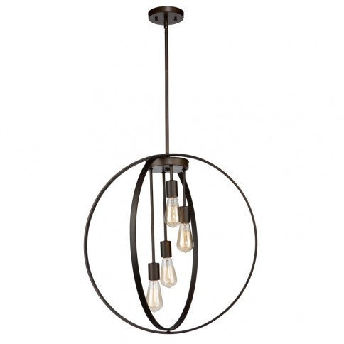 Steel Double Ring Frame Chandelier