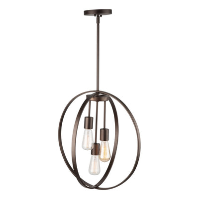 Steel Double Ring Frame Chandelier