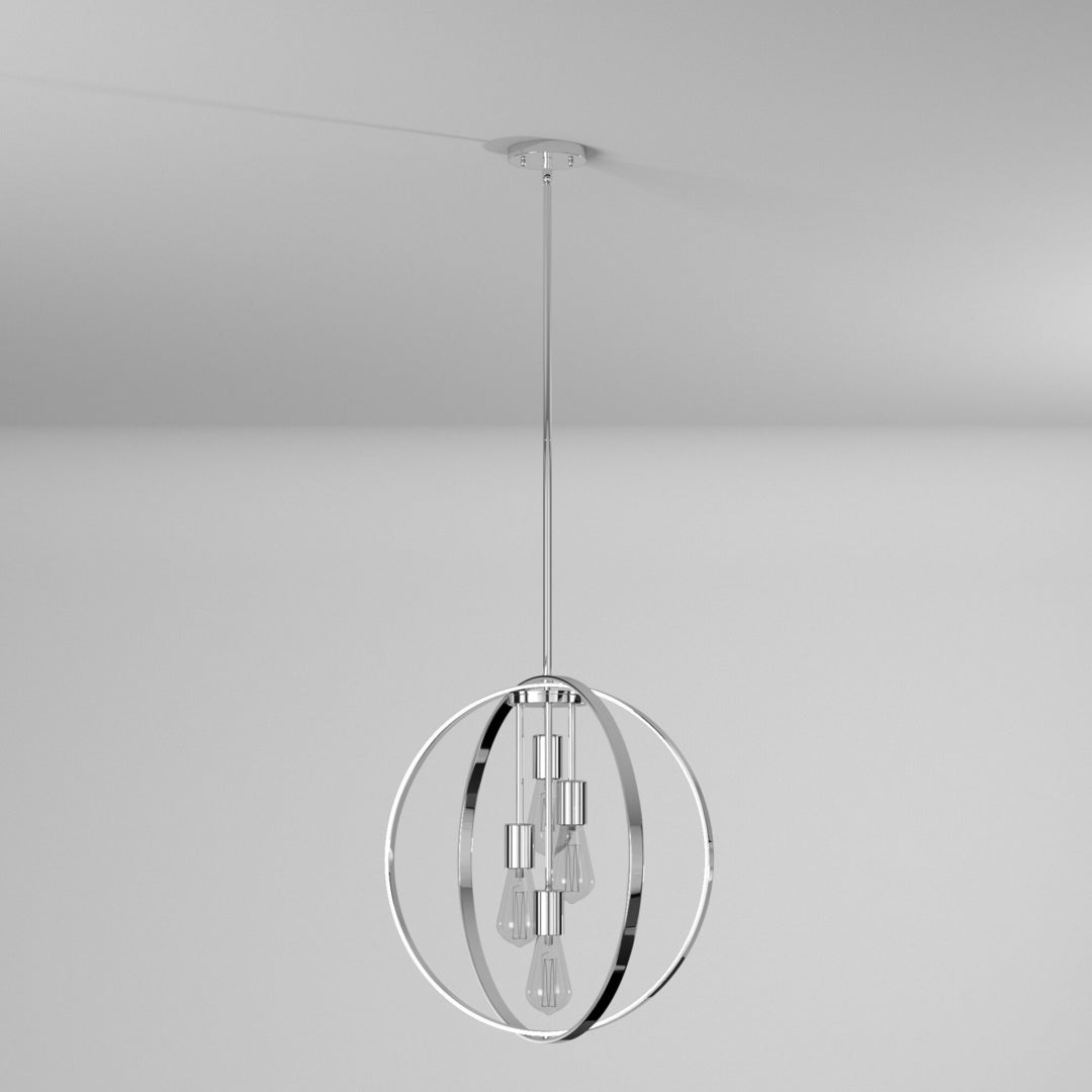 Steel Double Ring Frame Chandelier