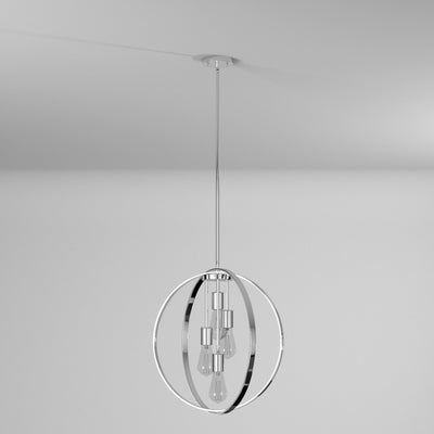 Steel Double Ring Frame Chandelier