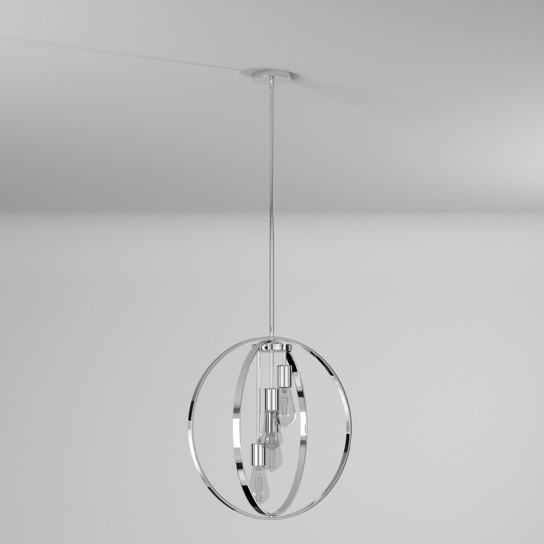 Steel Double Ring Frame Chandelier