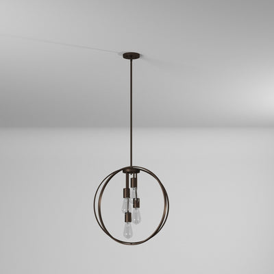 Steel Double Ring Frame Chandelier