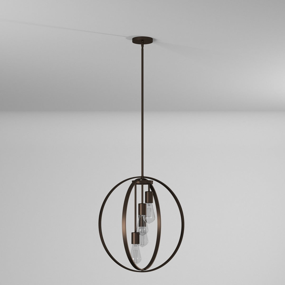 Steel Double Ring Frame Chandelier