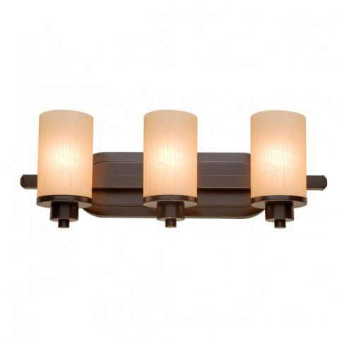 Steel Frame with Cylindrical Glass Shade Vanity Light