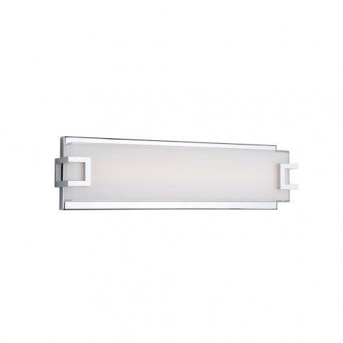 LED Chrome Frame with Acid White Glass Diffuser Vanity Light - LV LIGHTING