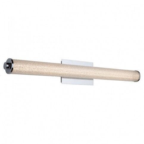 LED Chrome with Cylindrical Glass Shade Vanity Light - LV LIGHTING
