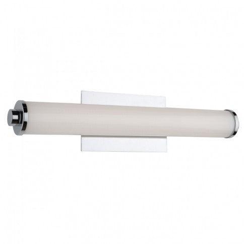 LED Chrome with Cylindrical Glass Shade Vanity Light - LV LIGHTING