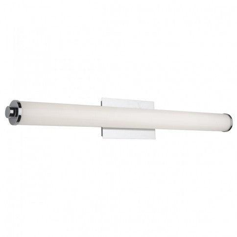 LED Chrome with Cylindrical Glass Shade Vanity Light - LV LIGHTING