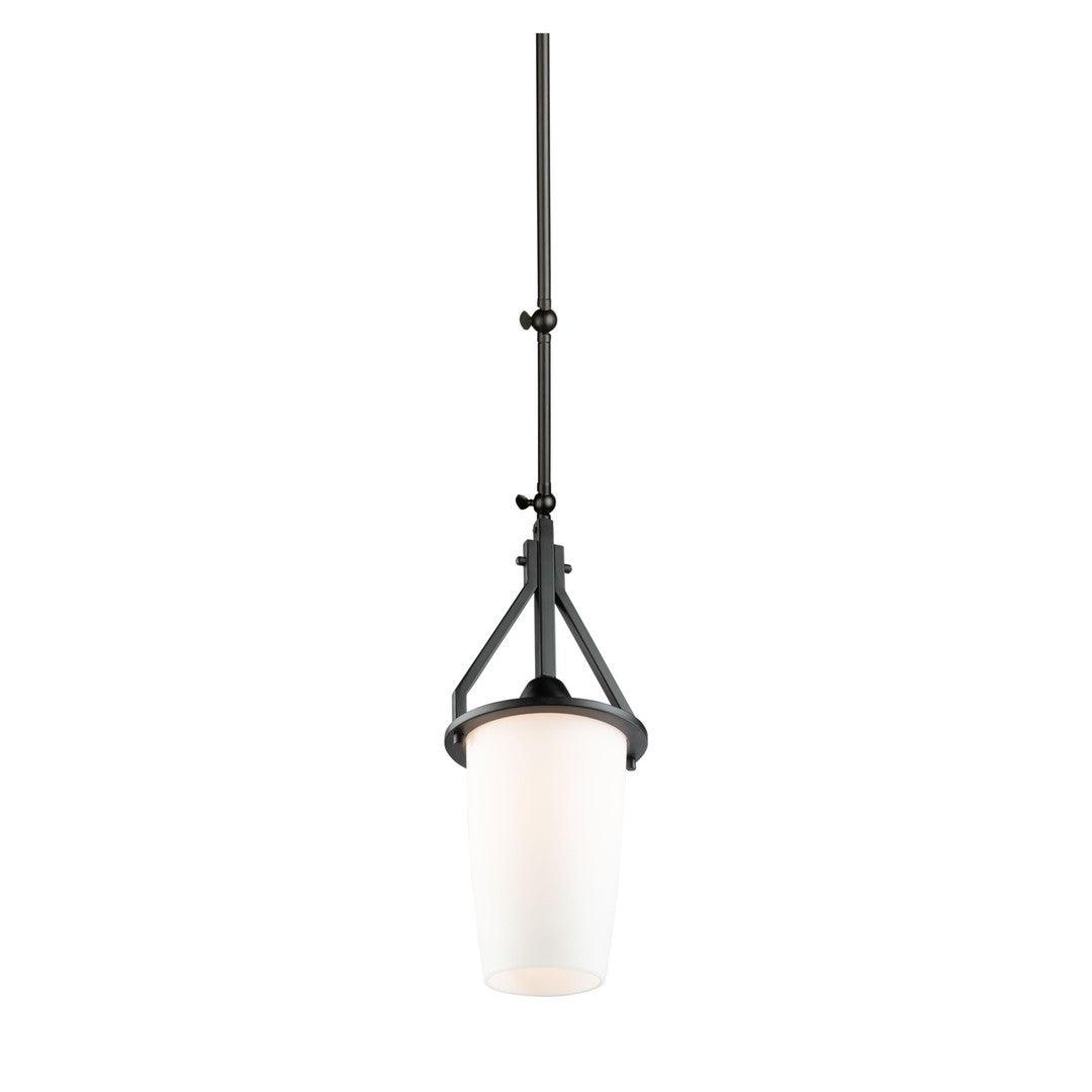 Steel Adjustable Arm with Matte White Rectangular Glass Shade Pendant / Wall Sconce - LV LIGHTING