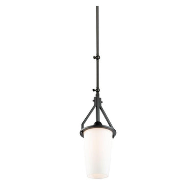 Steel Adjustable Arm with Matte White Rectangular Glass Shade Pendant / Wall Sconce - LV LIGHTING