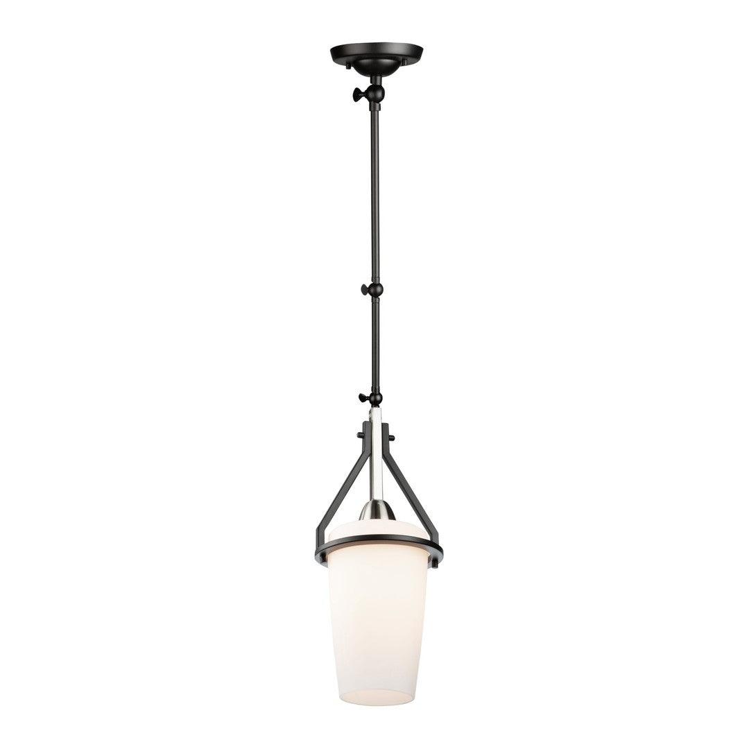 Steel Adjustable Arm with Matte White Rectangular Glass Shade Pendant / Wall Sconce - LV LIGHTING