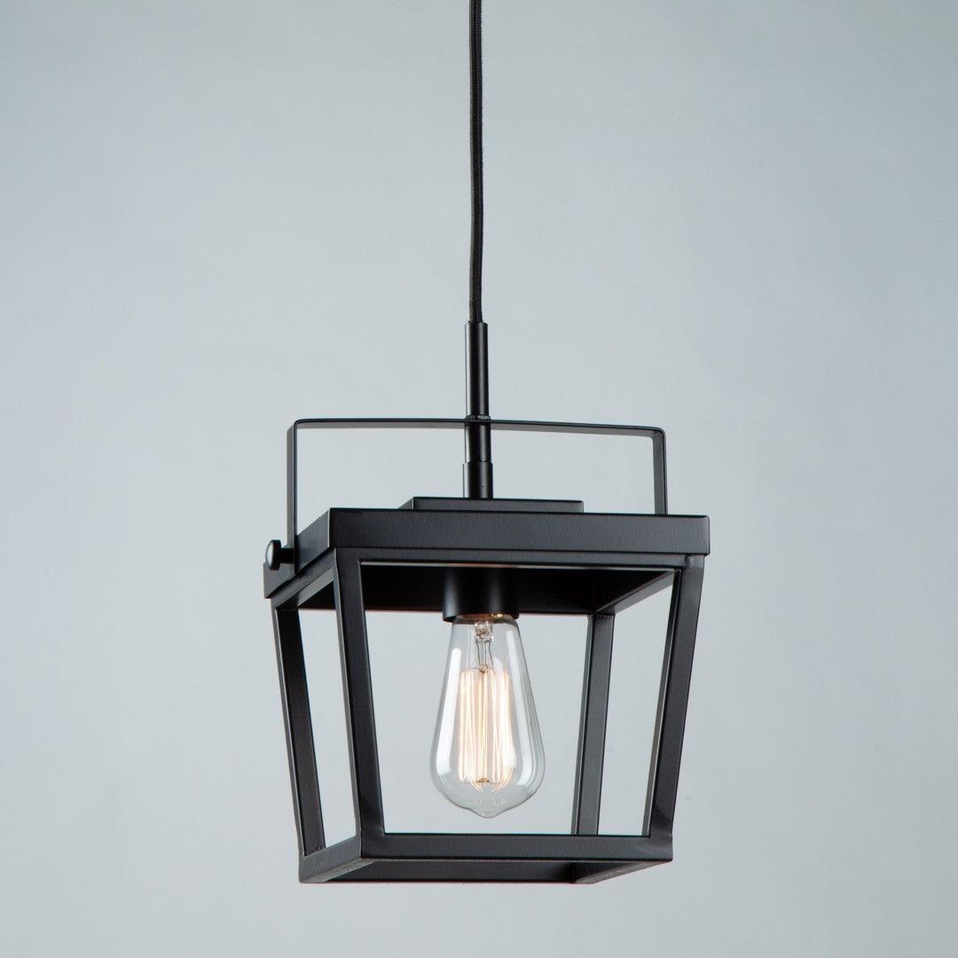 Black with Rectangular Open Air Frame Pendant - LV LIGHTING