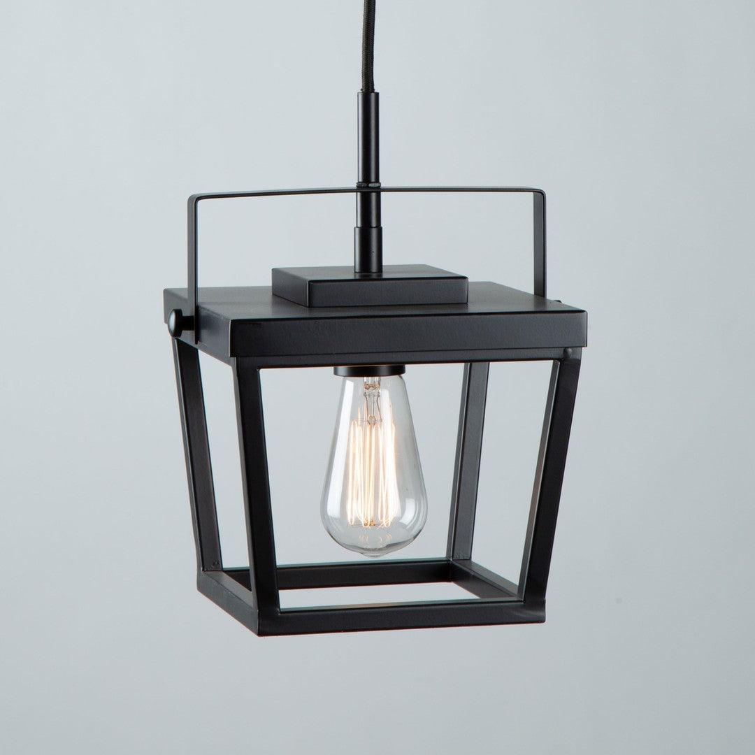 Black with Rectangular Open Air Frame Pendant - LV LIGHTING