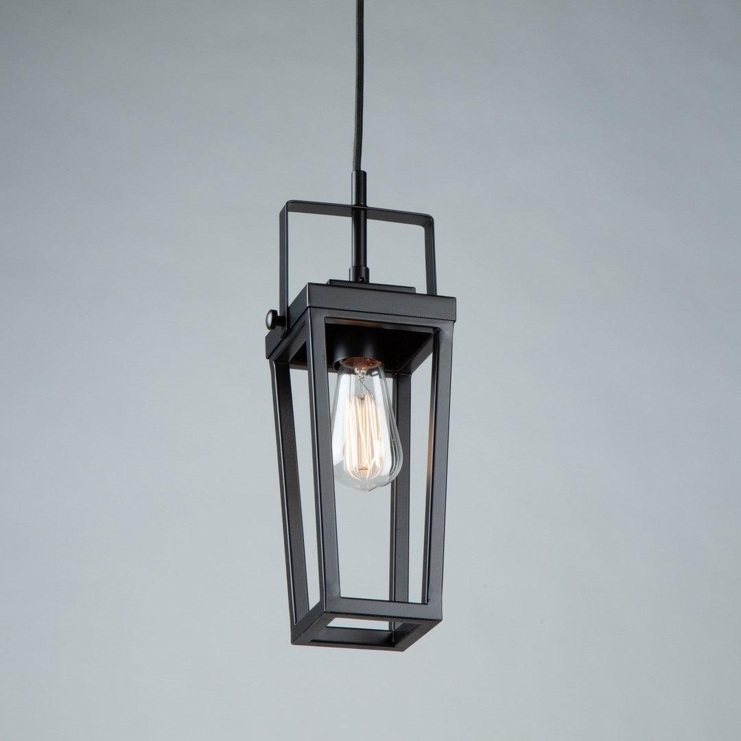 Black with Rectangular Open Air Frame Pendant - LV LIGHTING