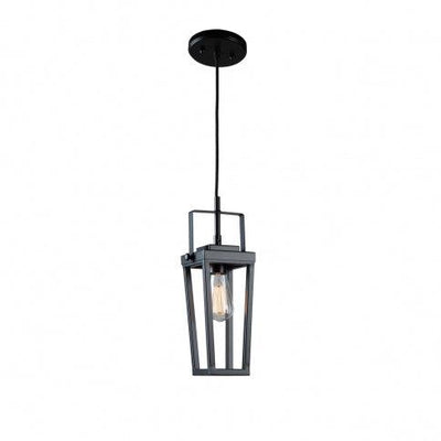 Black with Rectangular Open Air Frame Pendant - LV LIGHTING