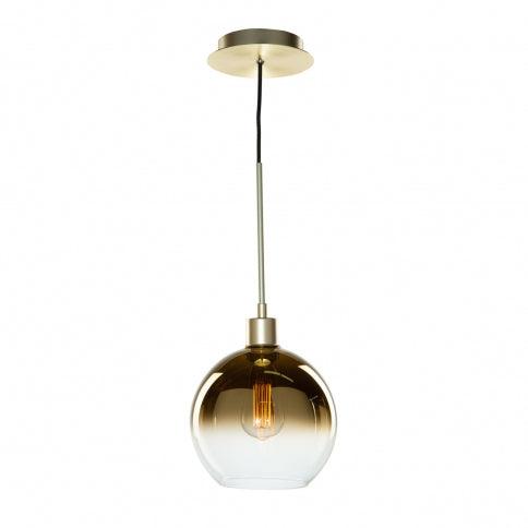 Gold Frame with Gold Semi Transparent Glass Shade Pendant - LV LIGHTING