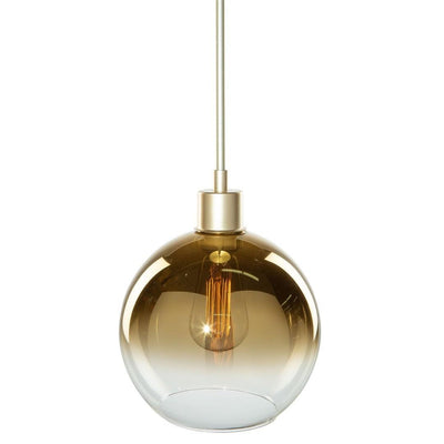 Gold Frame with Gold Semi Transparent Glass Shade Pendant - LV LIGHTING