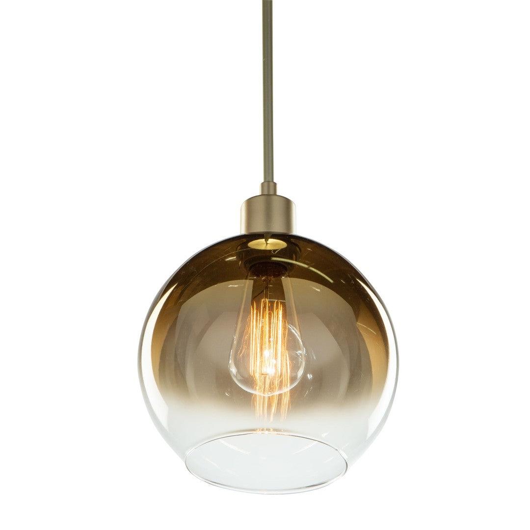 Gold Frame with Gold Semi Transparent Glass Shade Pendant - LV LIGHTING