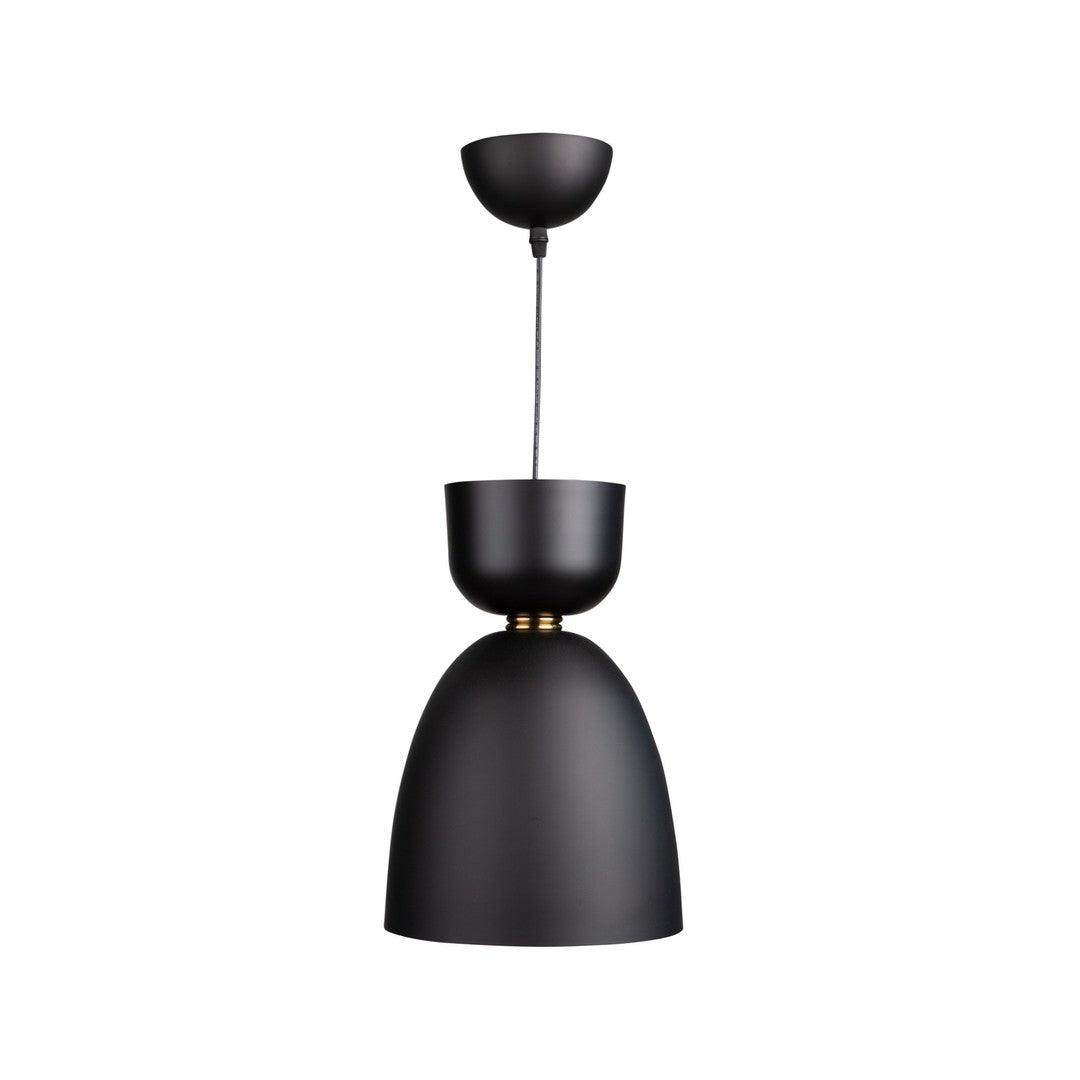 Matte Black and Brass with Twist On Shade Look Pendant - LV LIGHTING