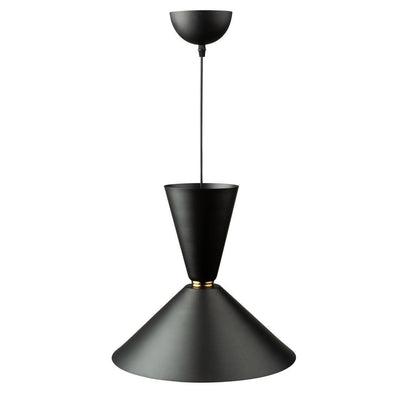 Matte Black and Brass with Twist On Shade Look Pendant - LV LIGHTING