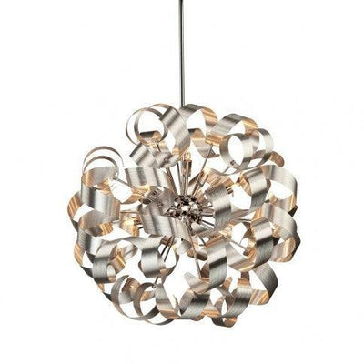 Aluminum Curly Swirl Shade Chandelier - LV LIGHTING