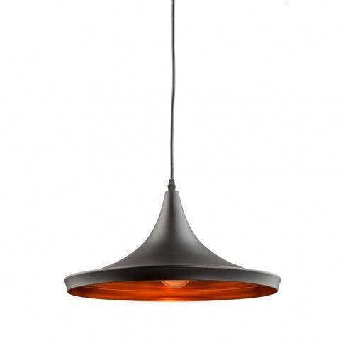 Matte Black with Copper Steel Shade Pendant - LV LIGHTING