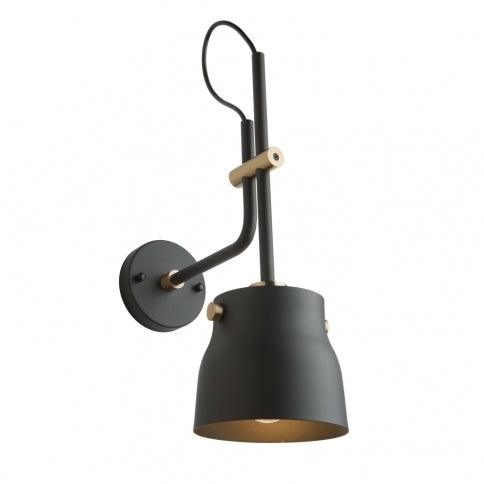 Harvest Brass with Matte Black Shade Wall Sconce - LV LIGHTING