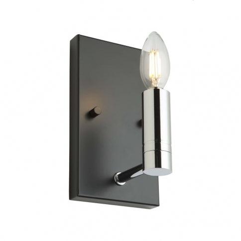 Polished Nickel with Matte Black Frame Wall Sconce - LV LIGHTING