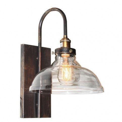 Bronze and Copper with Clear Glass Shade Wall Sconce - LV LIGHTING