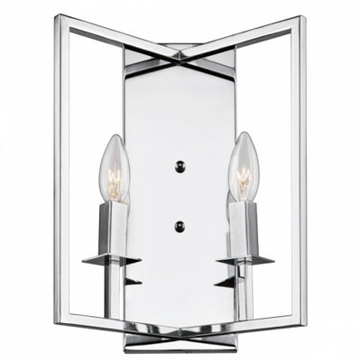 Steel Frame with 2 Light Wall Sconce