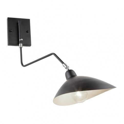 Black with Brushed Nickel Adjustable Wall Sconce - LV LIGHTING