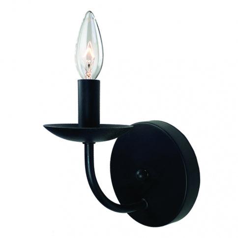 Black Curve Arm Single Light Wall Sconce - LV LIGHTING