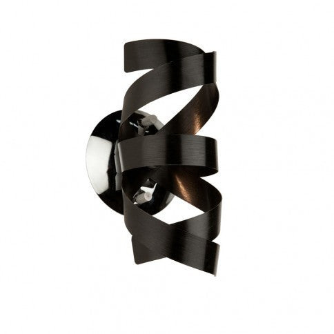 Steel Swirl Ribbon Shade Wall Sconce