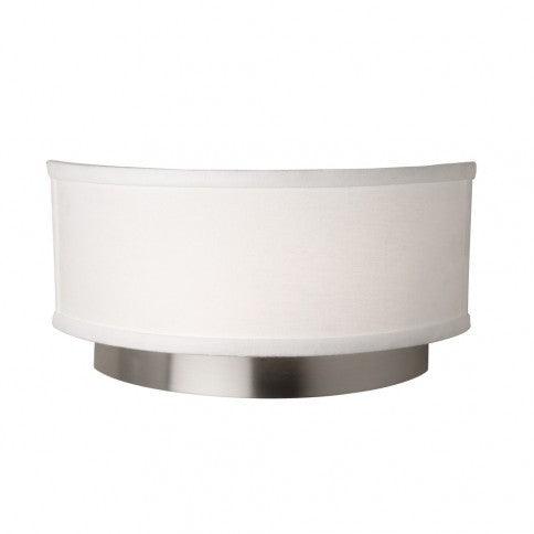 Linen White with Brushed Nickel Shade Wall Sconce - LV LIGHTING