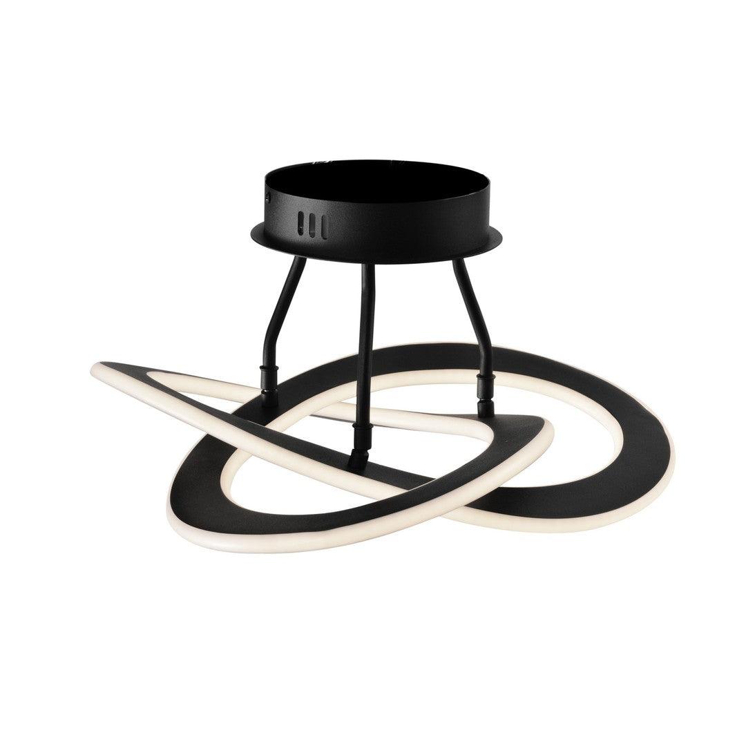 LED Semi Gloss Black Curvy Frame with Acrylic Diffuser Flush Mount - LV LIGHTING