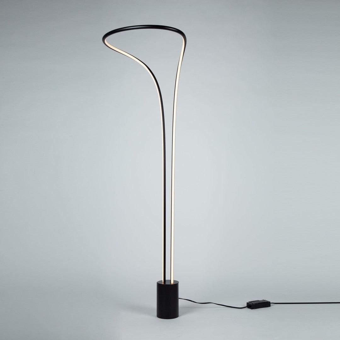 LED Matte Black Tubular with Acrylic Diffuser Floor Lamp - LV LIGHTING